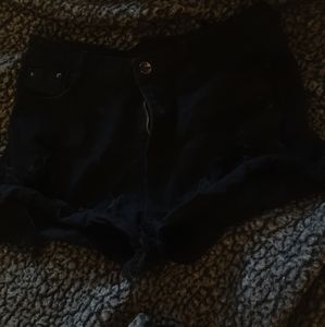 Distressed Denim Shorts